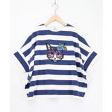 ブルー | グラサンネコちゃんボーダープルオーバー | ScoLar