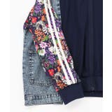 花ネコ柄ジャージ×デニム 異素材切替ブルゾン | ScoLar | 詳細画像14