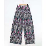 花ネコ柄ランダムプリーツパンツ | ScoLar | 詳細画像14 