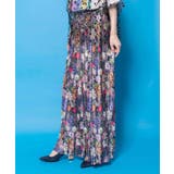 花ネコ柄ランダムプリーツパンツ | ScoLar | 詳細画像9 