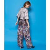 花ネコ柄ランダムプリーツパンツ | ScoLar | 詳細画像11 