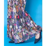 花ネコ柄ランダムプリーツパンツ | ScoLar | 詳細画像12 