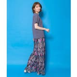 花ネコ柄ランダムプリーツパンツ | ScoLar | 詳細画像5 