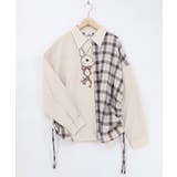 リボンウサギ刺繍チェック切替シャツ | ScoLar | 詳細画像9