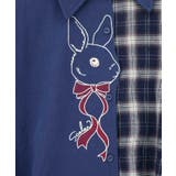 リボンウサギ刺繍チェック切替シャツ | ScoLar | 詳細画像13