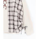 リボンウサギ刺繍チェック切替シャツ | ScoLar | 詳細画像17