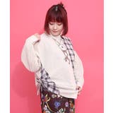 リボンウサギ刺繍チェック切替シャツ | ScoLar | 詳細画像4