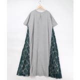 花ネコピクニック柄 天竺×レースワンピース | ScoLar | 詳細画像10