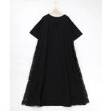 花ネコピクニック柄 天竺×レースワンピース | ScoLar | 詳細画像12