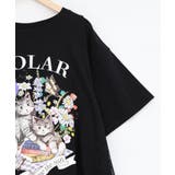 花ネコピクニック柄 天竺×レースワンピース | ScoLar | 詳細画像15
