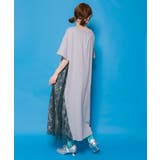 花ネコピクニック柄 天竺×レースワンピース | ScoLar | 詳細画像3