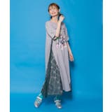 花ネコピクニック柄 天竺×レースワンピース | ScoLar | 詳細画像4