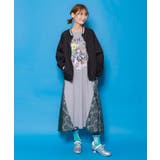 花ネコピクニック柄 天竺×レースワンピース | ScoLar | 詳細画像8