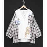 レトロ柄チェック切替カーディガン | ScoLar | 詳細画像10