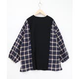 レトロ柄チェック切替カーディガン | ScoLar | 詳細画像15