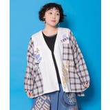 オフホワイト | レトロ柄チェック切替カーディガン | ScoLar