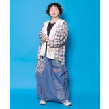 レトロ柄チェック切替カーディガン | ScoLar | 詳細画像1