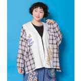 レトロ柄チェック切替カーディガン | ScoLar | 詳細画像2