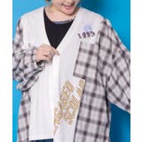 レトロ柄チェック切替カーディガン | ScoLar | 詳細画像8