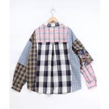 チェックorストライプ 総柄アシメパッチワークシャツ | ScoLar | 詳細画像5