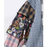 チェックorストライプ 総柄アシメパッチワークシャツ | ScoLar | 詳細画像9