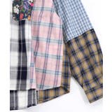 チェックorストライプ 総柄アシメパッチワークシャツ | ScoLar | 詳細画像11