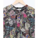 花ネコ柄シアー素材ティアードシャツワンピ | ScoLar | 詳細画像19