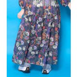 花ネコ柄シアー素材ティアードシャツワンピ | ScoLar | 詳細画像7