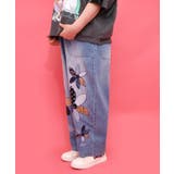 パッチワークお花アップリケデニムパンツ | ScoLar | 詳細画像10 