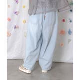 パッチワークお花アップリケデニムパンツ | ScoLar | 詳細画像4 