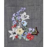 花ネコ刺繍入り半袖ジャケット | ScoLar | 詳細画像10