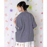 花ネコ刺繍入り半袖ジャケット | ScoLar | 詳細画像4