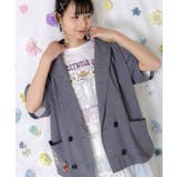 花ネコ刺繍入り半袖ジャケット | ScoLar | 詳細画像5