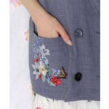 花ネコ刺繍入り半袖ジャケット | ScoLar | 詳細画像6