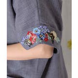 花ネコ刺繍入り半袖ジャケット | ScoLar | 詳細画像7