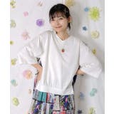 アートコラージュ柄プリーツ切替 接触冷感プルオーバー | ScoLar | 詳細画像1 