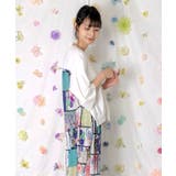 アートコラージュ柄プリーツ切替 接触冷感プルオーバー | ScoLar | 詳細画像3 