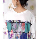 アートコラージュ柄プリーツ切替 接触冷感プルオーバー | ScoLar | 詳細画像6 