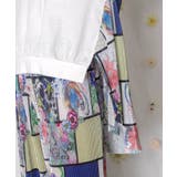 アートコラージュ柄プリーツ切替 接触冷感プルオーバー | ScoLar | 詳細画像7 