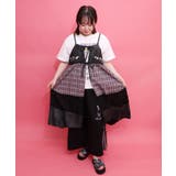ストライプorチェック パンダ刺繍キャミワンピース | ScoLar | 詳細画像11