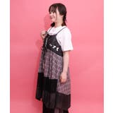 ストライプorチェック パンダ刺繍キャミワンピース | ScoLar | 詳細画像13