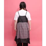 ストライプorチェック パンダ刺繍キャミワンピース | ScoLar | 詳細画像14