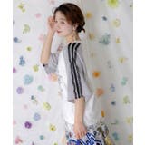 花チュールレース重ねユニフォーム風Tシャツ | ScoLar | 詳細画像3