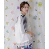 花チュールレース重ねユニフォーム風Tシャツ | ScoLar | 詳細画像5