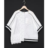 メッシュ×花柄レース 異素材Tシャツ | ScoLar | 詳細画像10