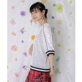 メッシュ×花柄レース 異素材Tシャツ | ScoLar | 詳細画像5