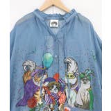 仮面舞踏会のネコ柄 ボイルガーゼシャツ | ScoLar | 詳細画像12