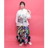仮面舞踏会のネコ柄 ボイルガーゼシャツ | ScoLar | 詳細画像1