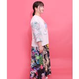 花ネコ袖柄切替 フクミン・モケの宇宙大冒険プルオーバー | ScoLar | 詳細画像2