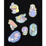 ポップレトロ調 ワッペン風バック刺繍アップリケTシャツ | ScoLar | 詳細画像10 